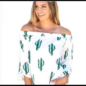 Cactus off the shoulder top